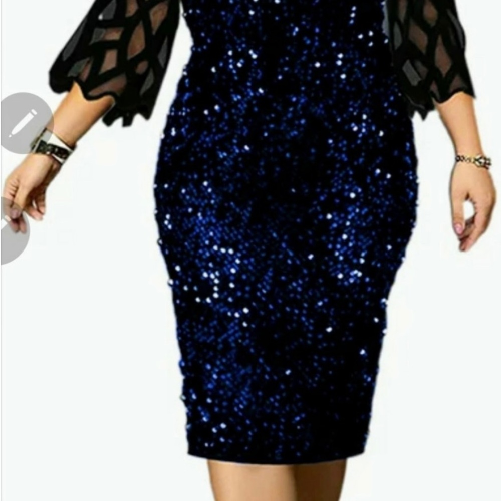 After 6 royal blue below knee dress